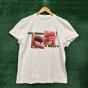 Billie Eilish You Need a Seat I'll Volunteer white T-Shirt Size Medium